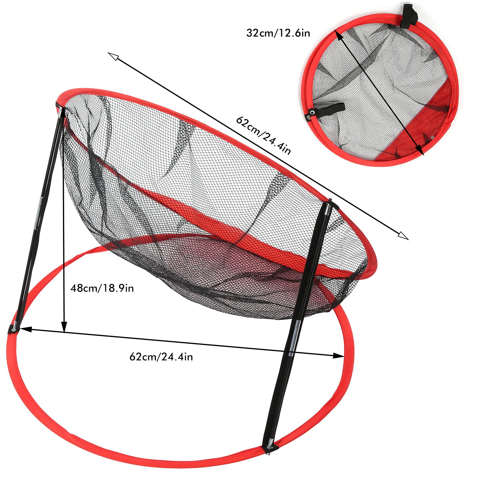 Golf Practice Chipping Net, 3 in 1 Nylon Indoor and Outdoor Golf Chipping Practice Backyard Training Foldable Net Golf Chipping Net for Golf Practice