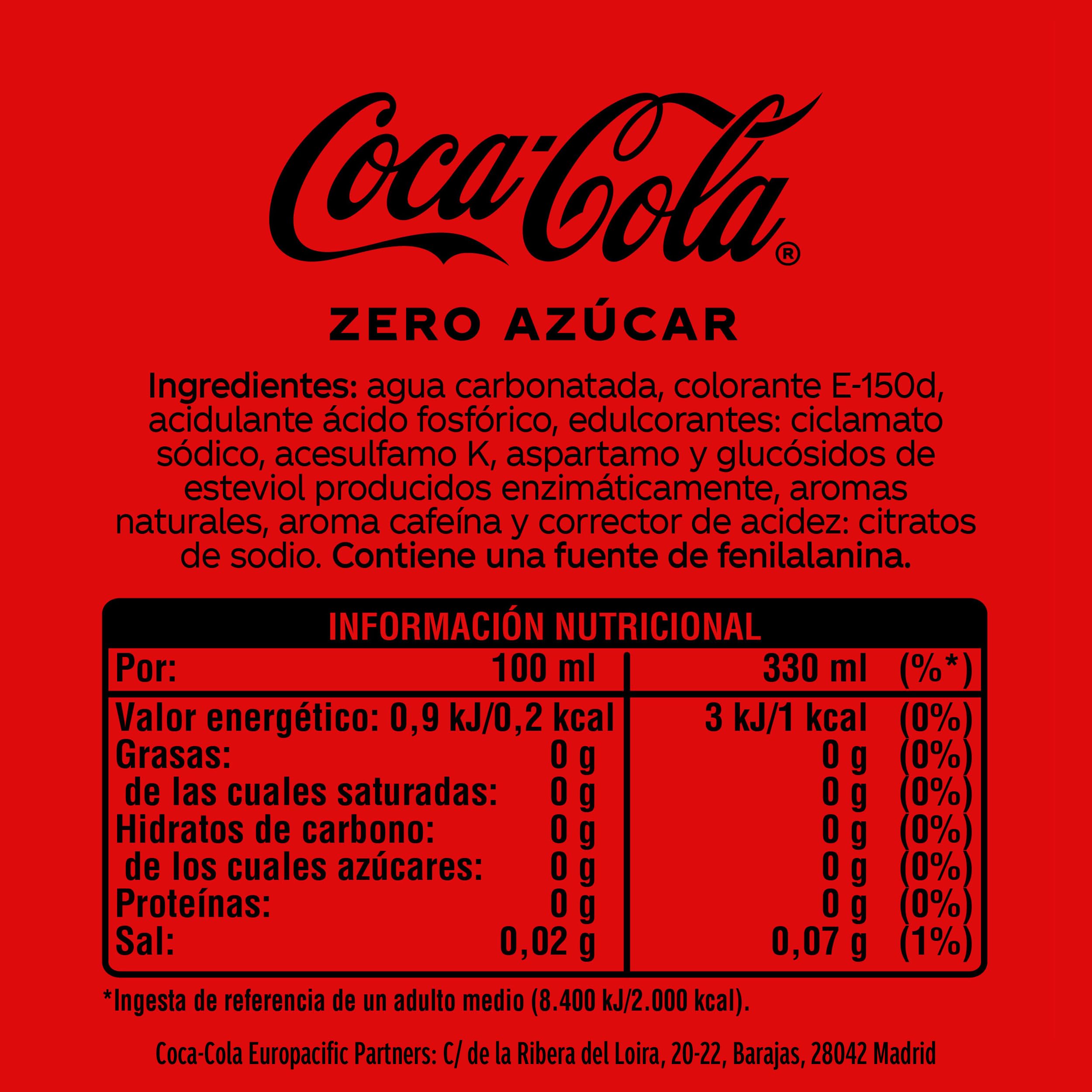 Napój gazowany Coca Cola Zero lata pack 12x330 ml