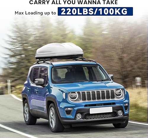 Miniatura 4 de FLYCLE Barras transversales de techo para Jeep Renegade 2015-2024 con cerradura, barras transversales de carga de aluminio para automóvil, equipaje,