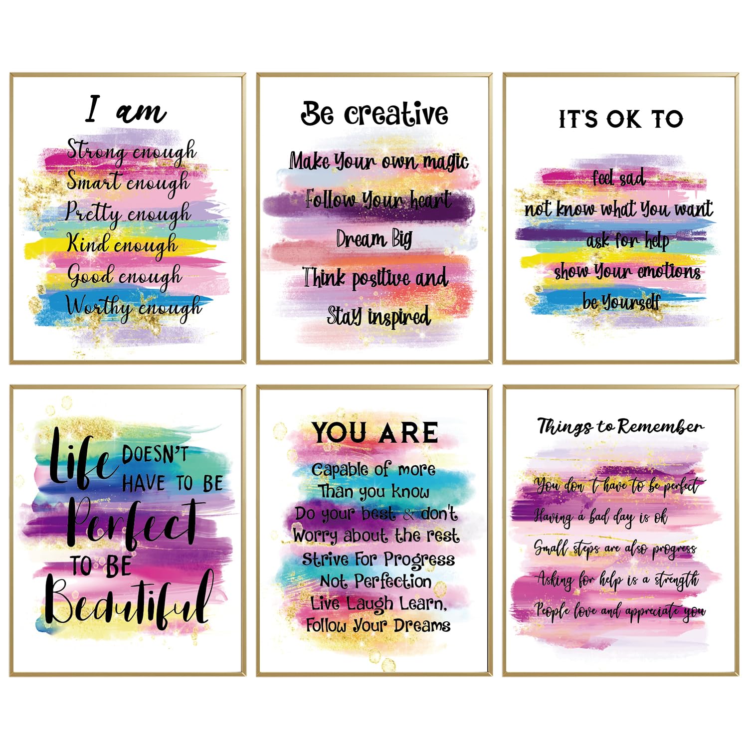Amazon.com: Inspirational Positive Quotes Wall Decor Posters ...