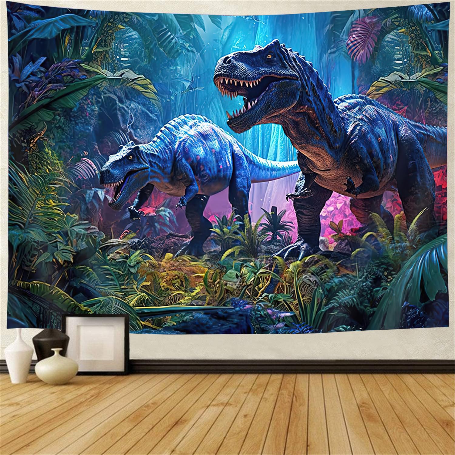 FENDROM Dinosaur Tapestry for Boys Room Decor Jurassic Wild Anicient Animals Wall Tapestries Nature Forest Fairytales Dinosaur Wall Hanging Inches for Bedroom Living Room Dorm