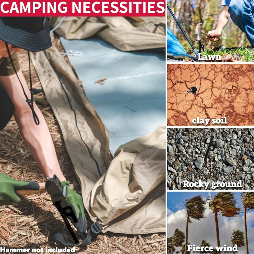 Amazon.co.jp: D&R 【40cm 屋外用ヘビースチール製ペグ】多機能