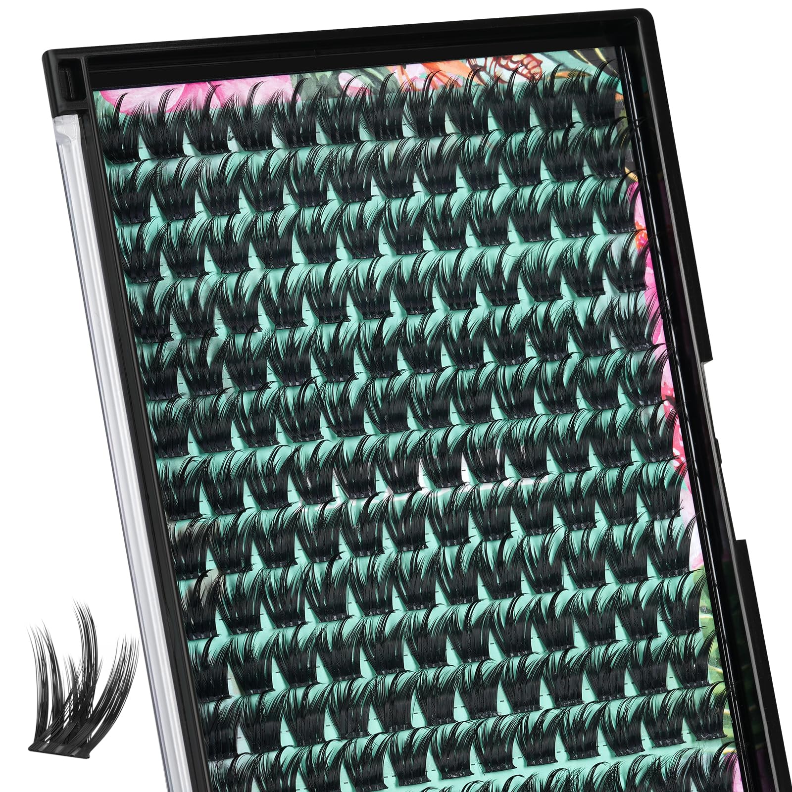 Lash Clusters Wet Look 168Pcs Eyelash Cluster Ultra-Thin Lash Band Eyelashes Extensions Spiky Anime Wide Span Lashes Orchid