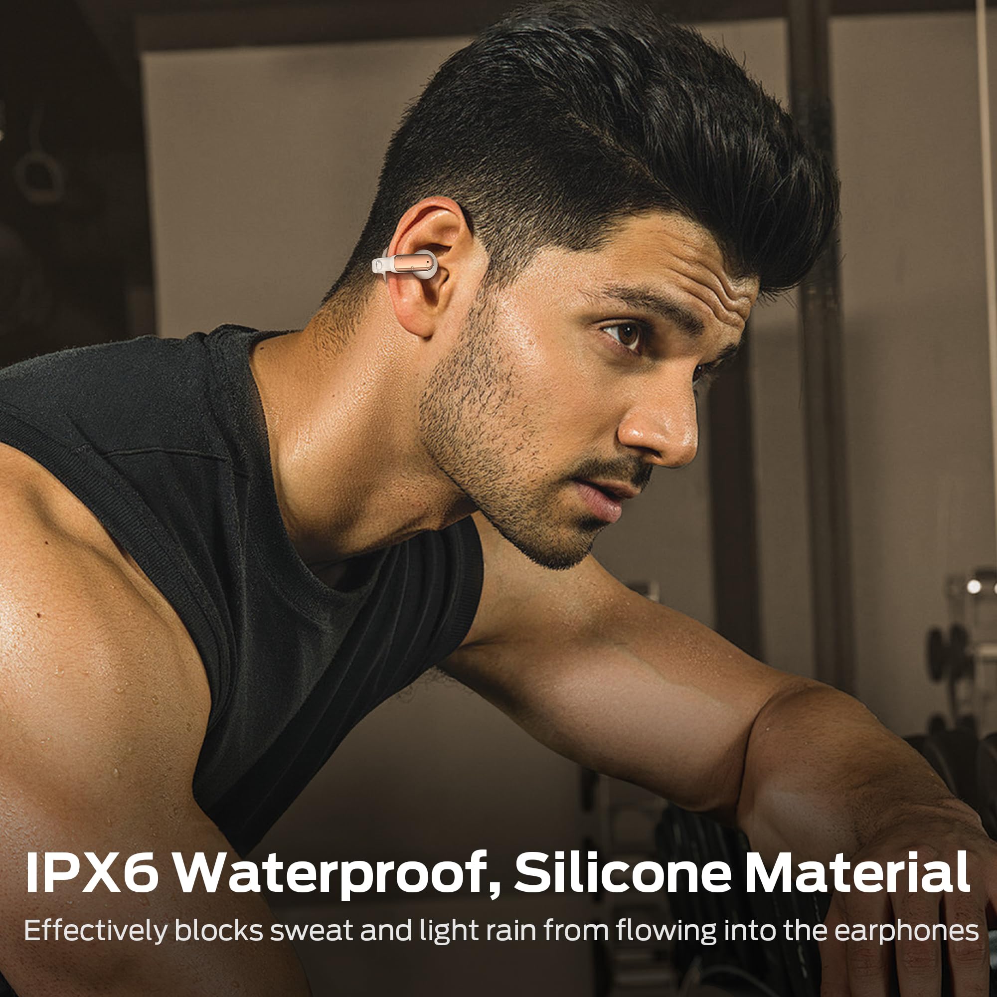 Clip-On Open Ear Headphones Wireless Bluetooth 5.3 Earbuds,Ear Clip Earbuds 80 Hours Playtime
