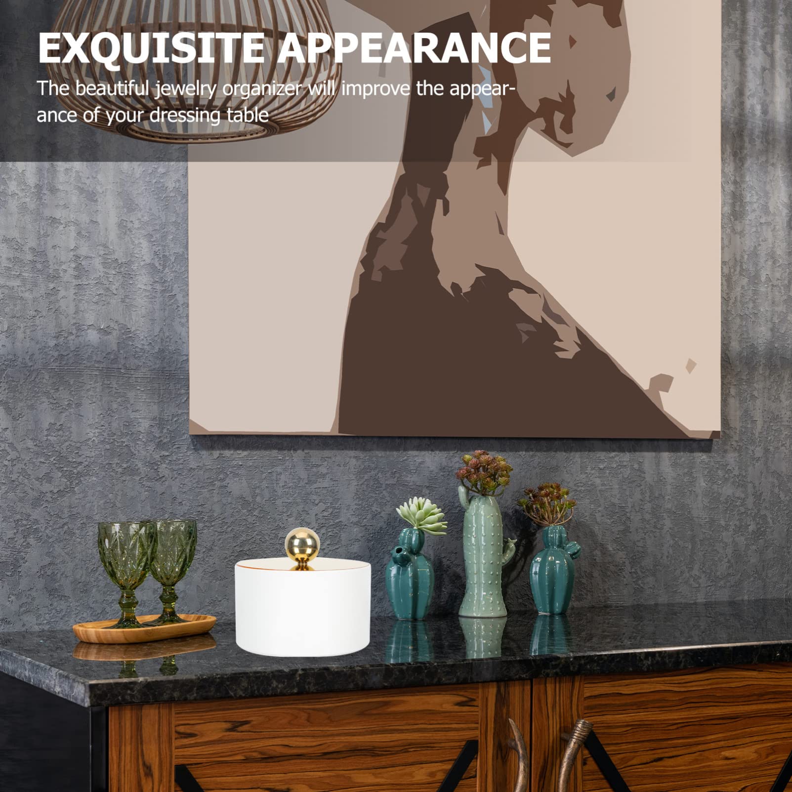 Minkissy Plastic Containers Candy Jar Acrylic Candy Dish Cookie Jar Biscuit Decorative Sugar Bowl Jewelry Storage Box with Lid for Home Party Decor White Jars