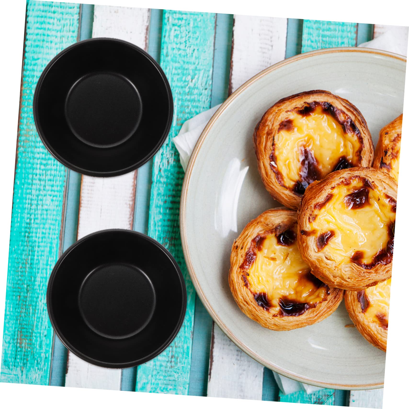 3 Ensembles Moules À Gâteaux Ronds Antiadhésifs Pour Pâtisserie Diy Moules Pour Desserts Noir 4 Pièces * 3