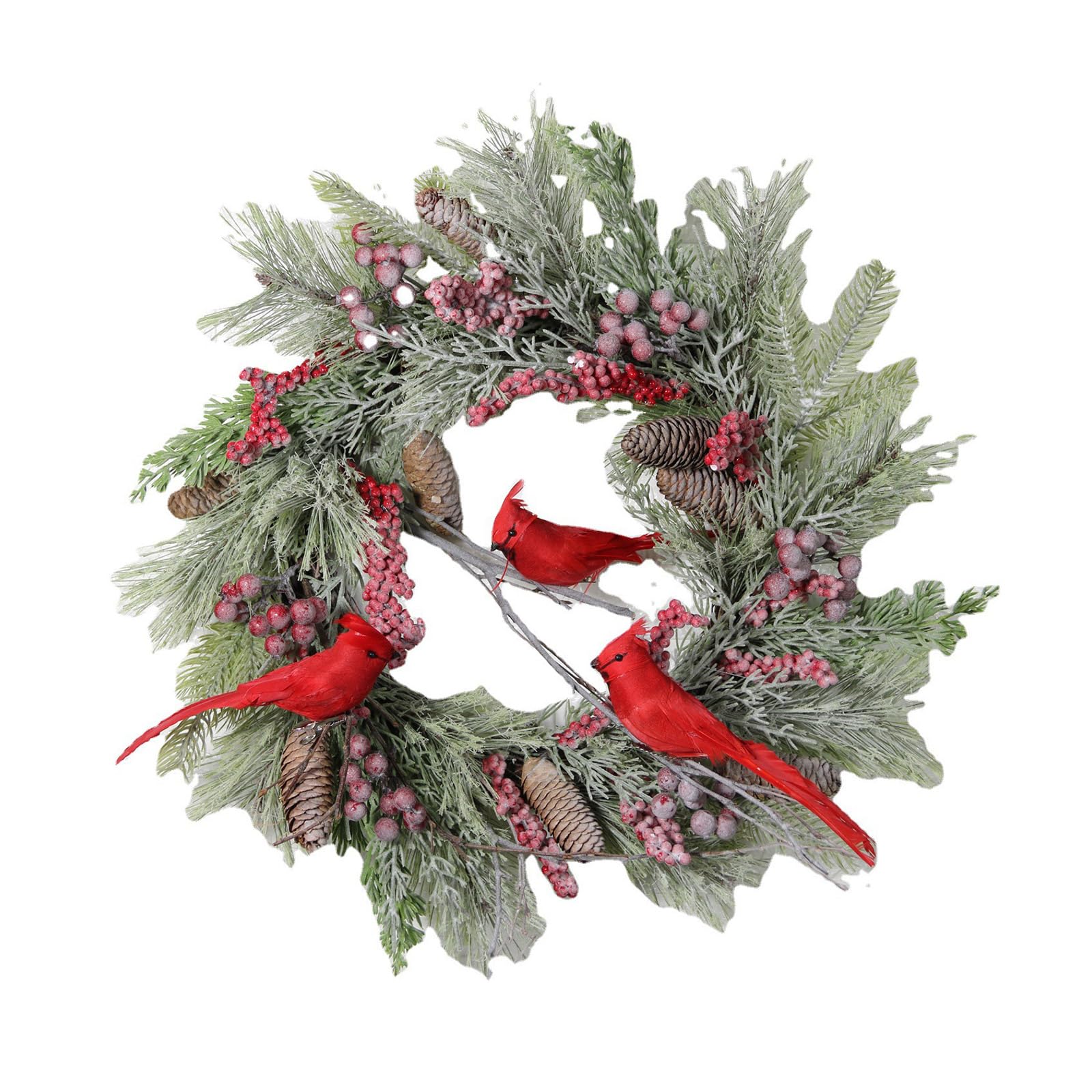 Kalttoy Multicolor Decorative Artificial Wreath Simulation Christmas Berries Wreath Front Door Garlands Entrance Decor For Holiday New Year Decoration