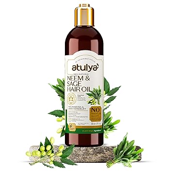 Atulya Neem & Sage Hair Oil - Silicones, 200 Ml