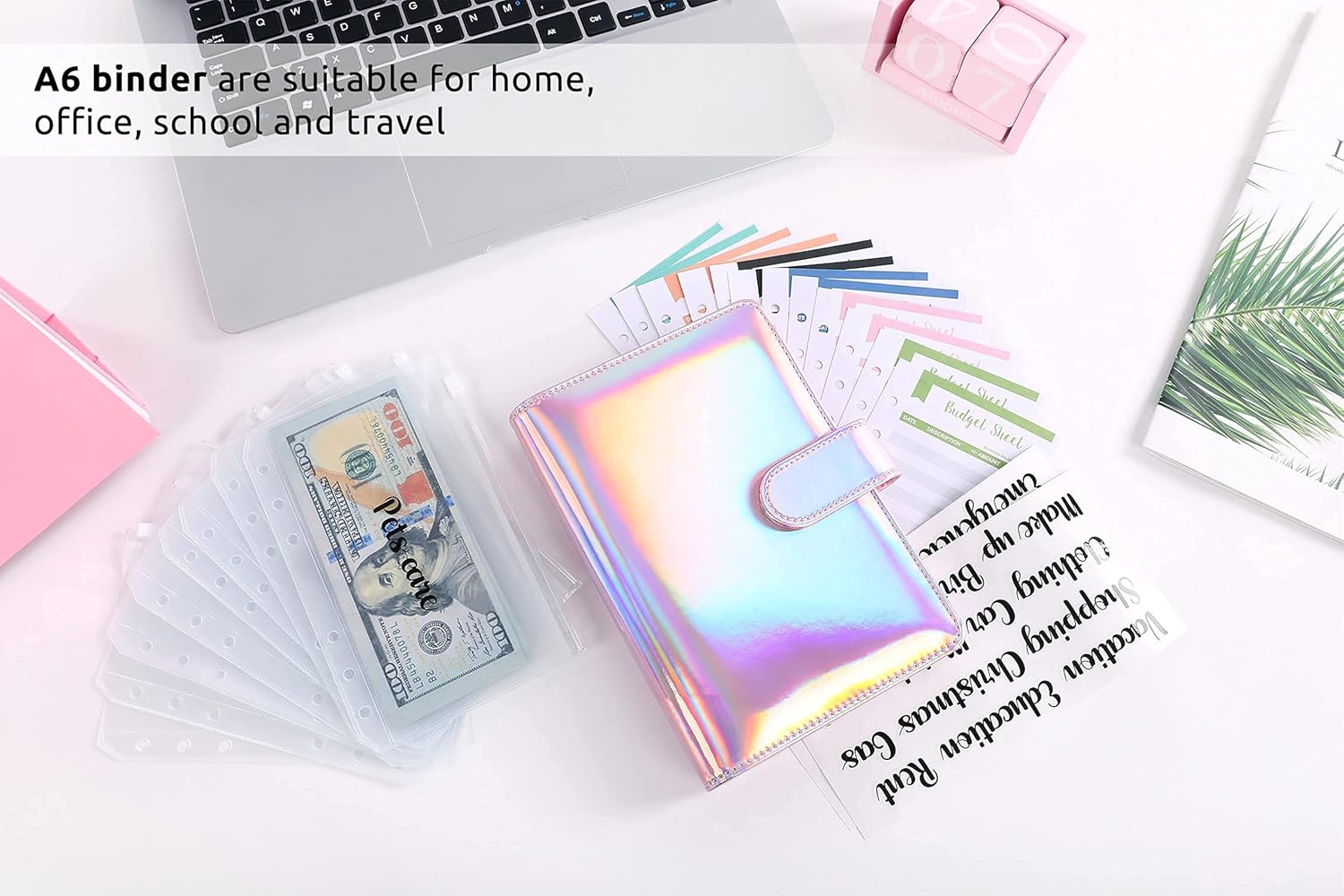 SKYDUE Budget Binder with Cash Envelopes & Expense Budget Sheets,Money Saving Binder,Cash Envelopes for Budgeting and Saving Money : Office Products