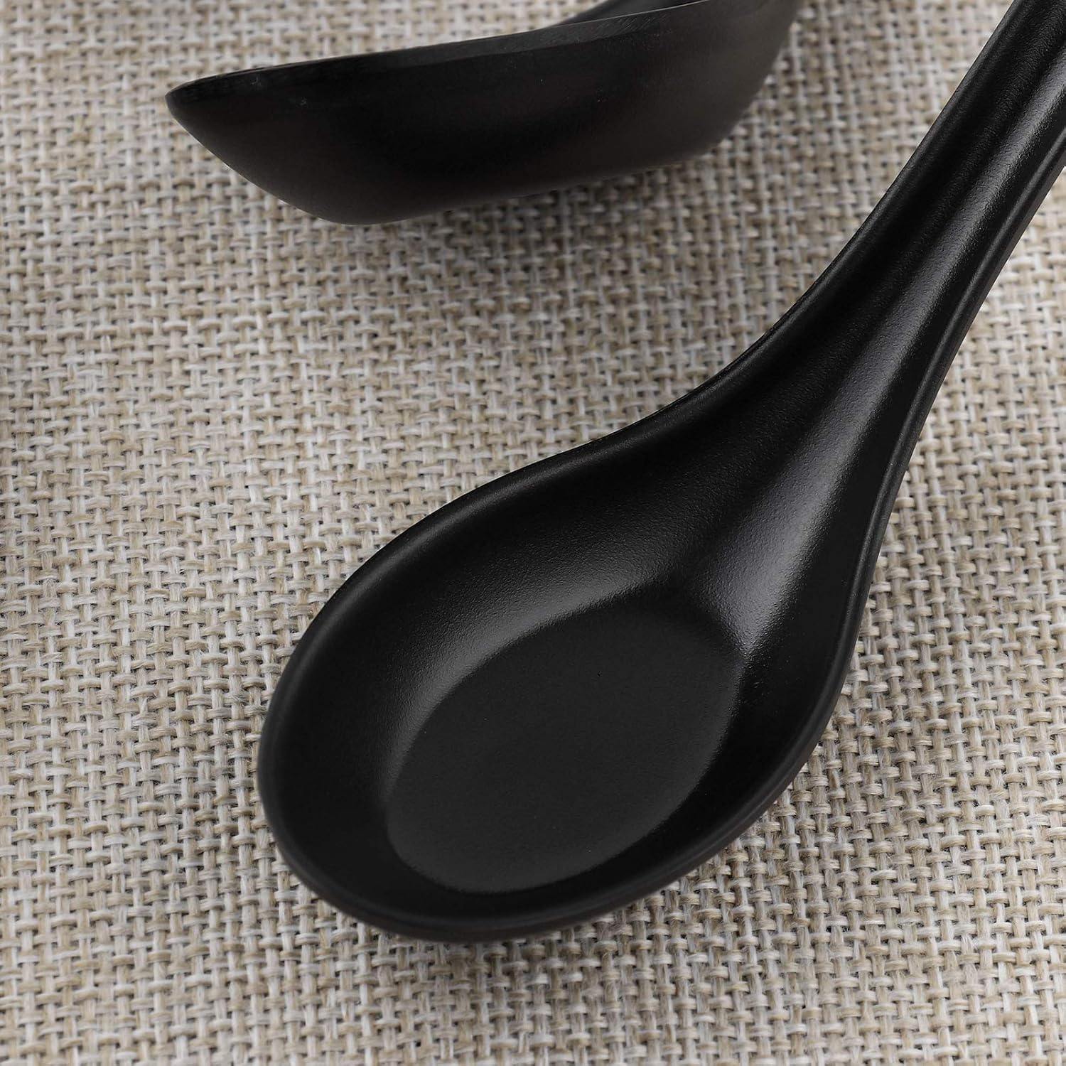 Alvivi 5/10 Pcs Asian Soup Spoons Melamine Soba Rice Spoons Chinese Won Ton Soup Spoon for Home Kitchen Restaurant Catering Halls Type 2 5 Pcs OneSize