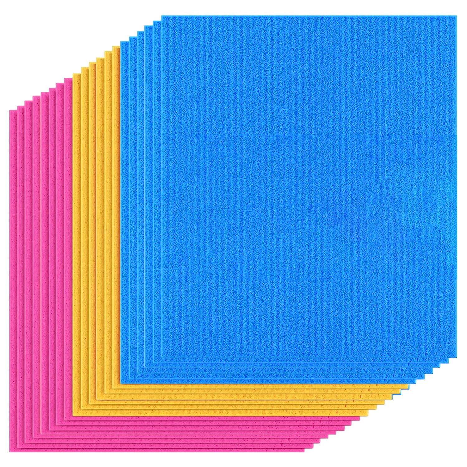 Heart Home Sponge Wipes | Washing Wipes Paper Towel | Sponge Cleaning Cloths for Kitchen | Reusable Sponge Wipe Cloths | Cleaning Sponges | 15x15 | 20 Piece Set | Multi (B0CJM2LNHJ) Amazon Price History, Amazon Price Tracker