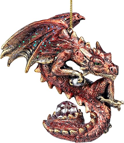 Miniatura 60 de Design Toscano Frost The Gothic Dragon - Adorno navideño para decoración navideña, 3 pulgadas de ancho, 3 pulgadas de profundidad, 5 pulgadas
