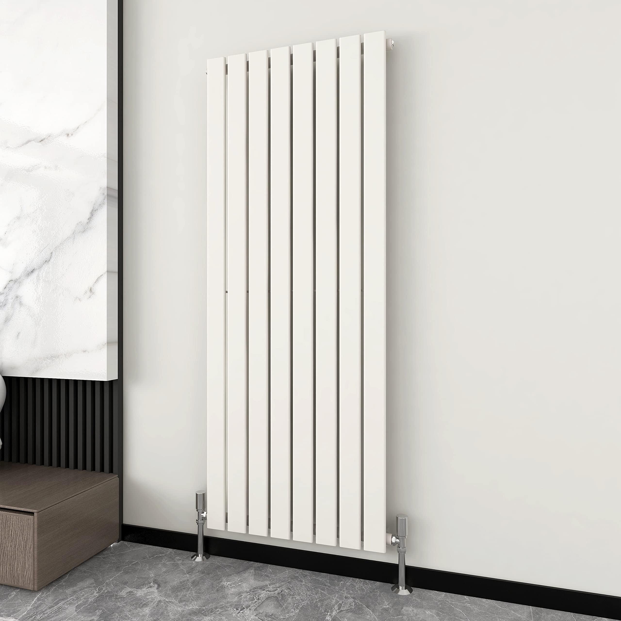 Double Flat Panel Vertical Column Radiator 1600 x 544mm - White