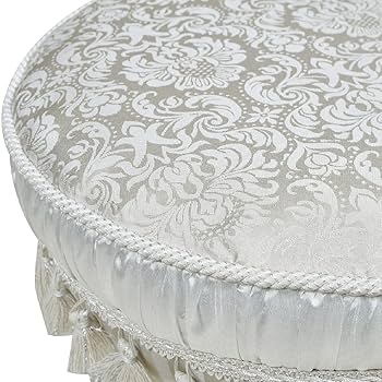 【美品】ジェニファーテイラー 椅子 スツール グレー ダマスク柄 収納付きスツール 収納スツール おしゃれ グレー オットマン