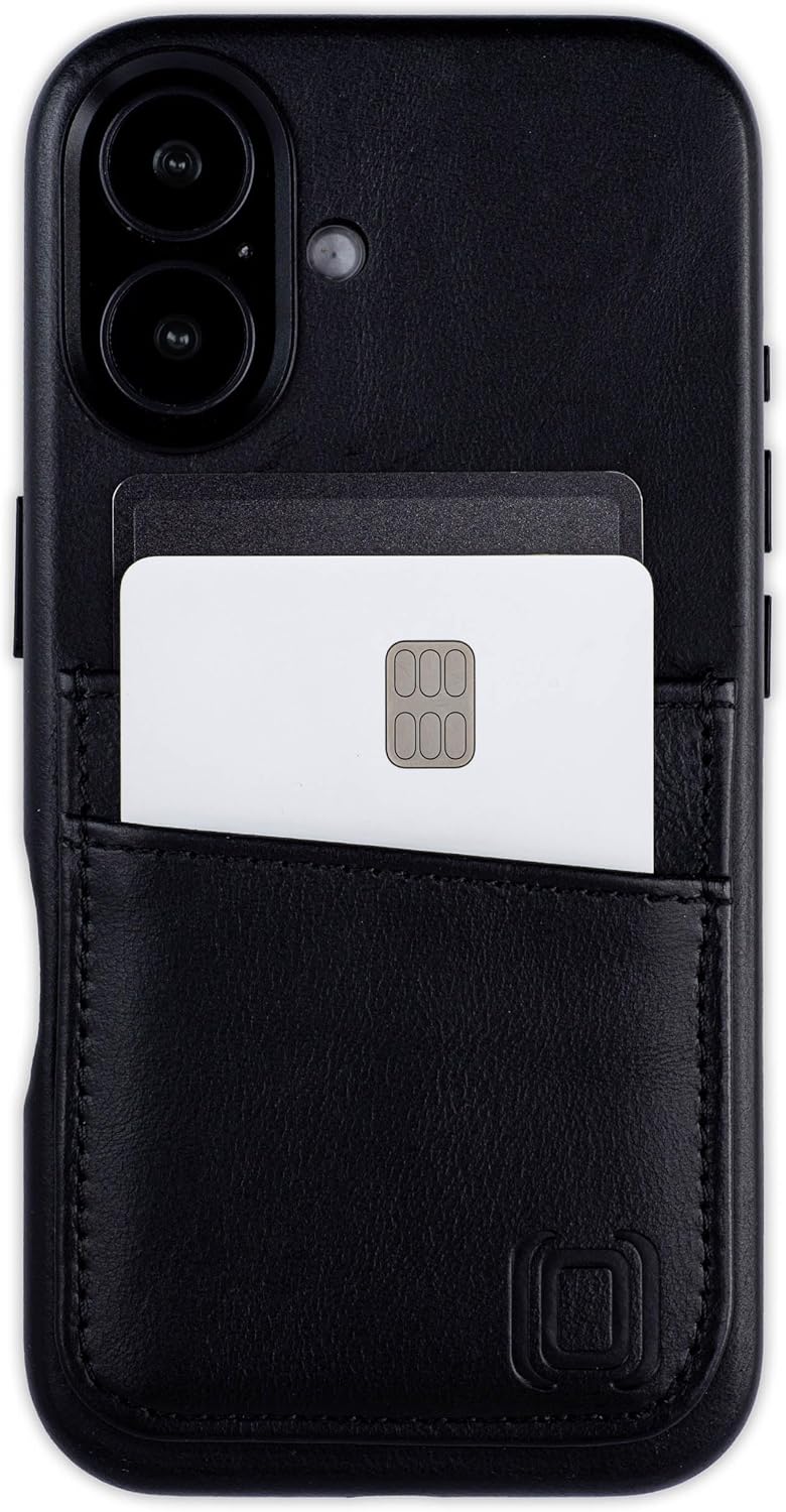 Dockem Genuine Leather Card Case V2 for iPhone 16 with Camera Control Cutout, Built-in Metal Plate, Stitched-on Wallet with 2 Credit Card Holder Slots (Black, M2GL) - Image 7