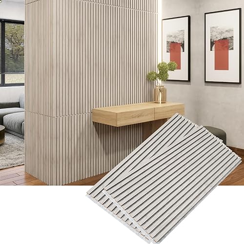 Miniatura 1 de Woody Walls Paneles de pared de madera acústica para decoración de paredes interiores, juego de 2 paneles de madera sin costuras para paredes, pared