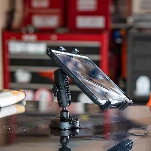 Miniatura 7 de iBOLT TabDock BizMount - Soporte resistente para tablet con base de ventosa, soporte universal de 7 a 10 pulgadas para camiones, furgonetas, SUV,