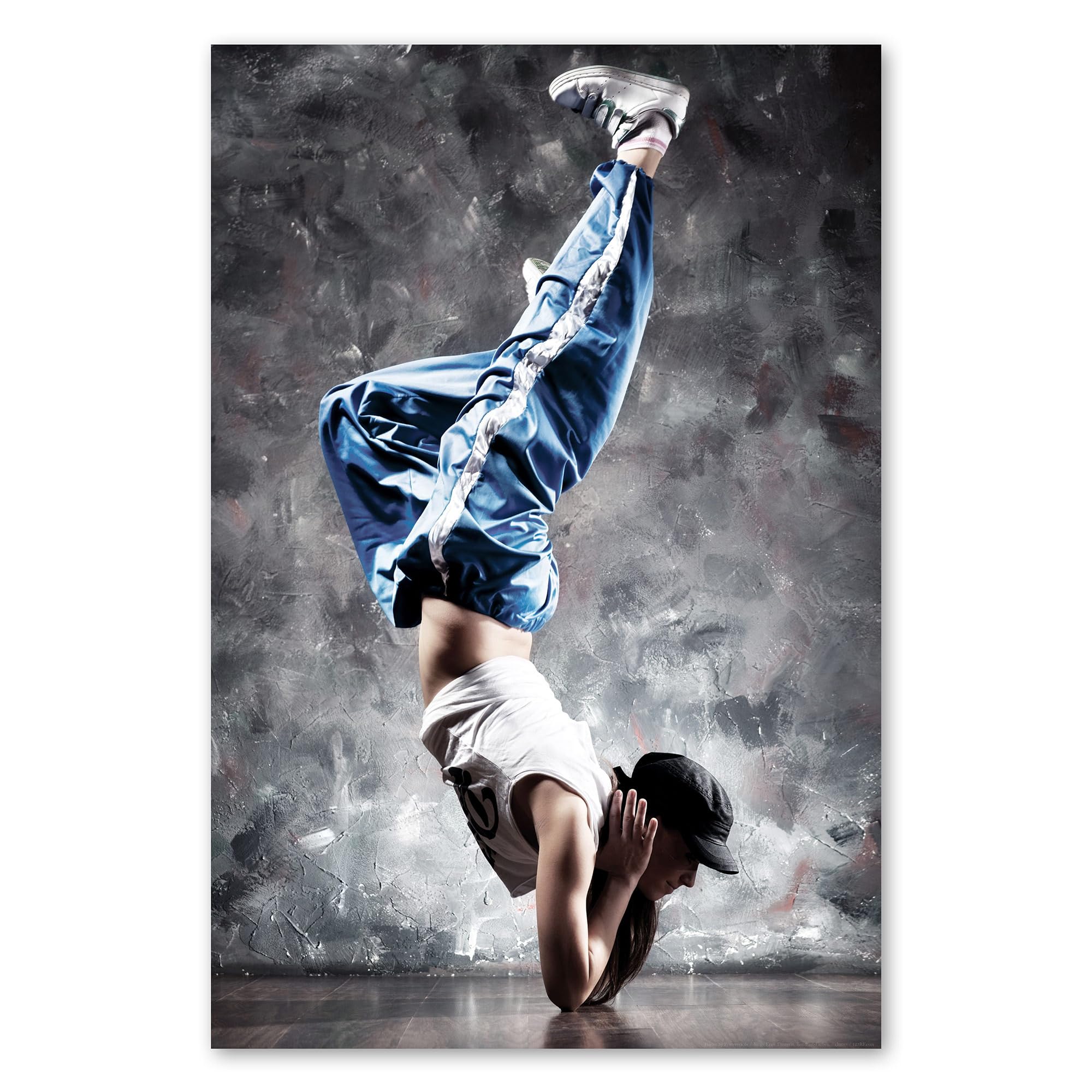 Postereck - 0519 - Hip hop, ballerina Street dance Danza Musica Donna - Decorazione da Parete, Stampa Fotografica, Idea Regalo, Quadri - Tela - 100,0 cm x 75,0 cm