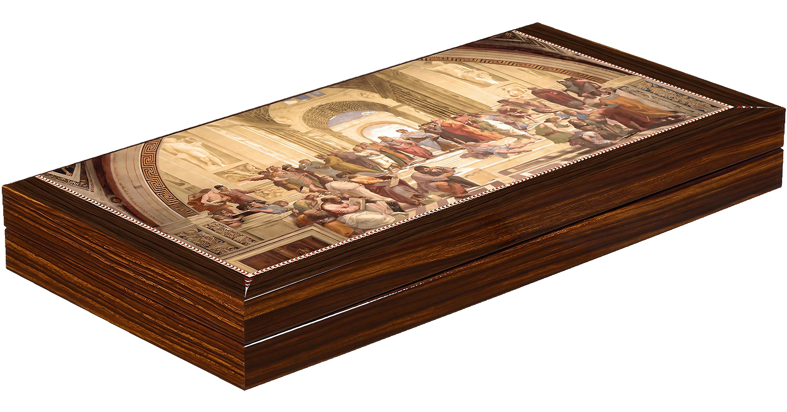 PrimoLiving Deluxe Backgammon in legno Set da gioco Planton S - 28,5 x 28 cm