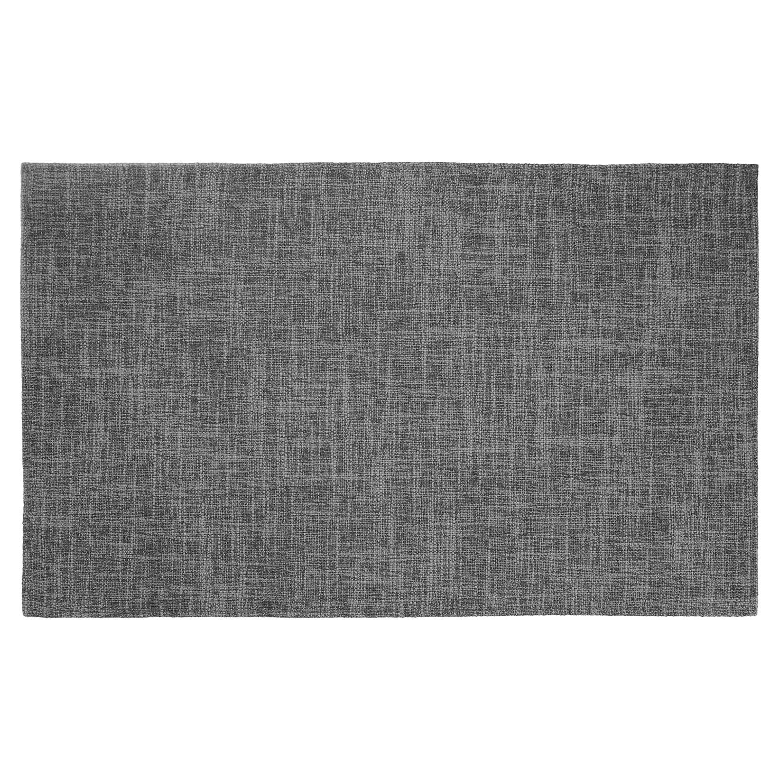 sourcing map 6pcs Linen Fabric Placemats 12" x 18" Polyester Rectangle Place Mats Machine Washable Heat Resistant Kitchen Table Mats for Outdoor Indoor Party Family Holiday, Gray