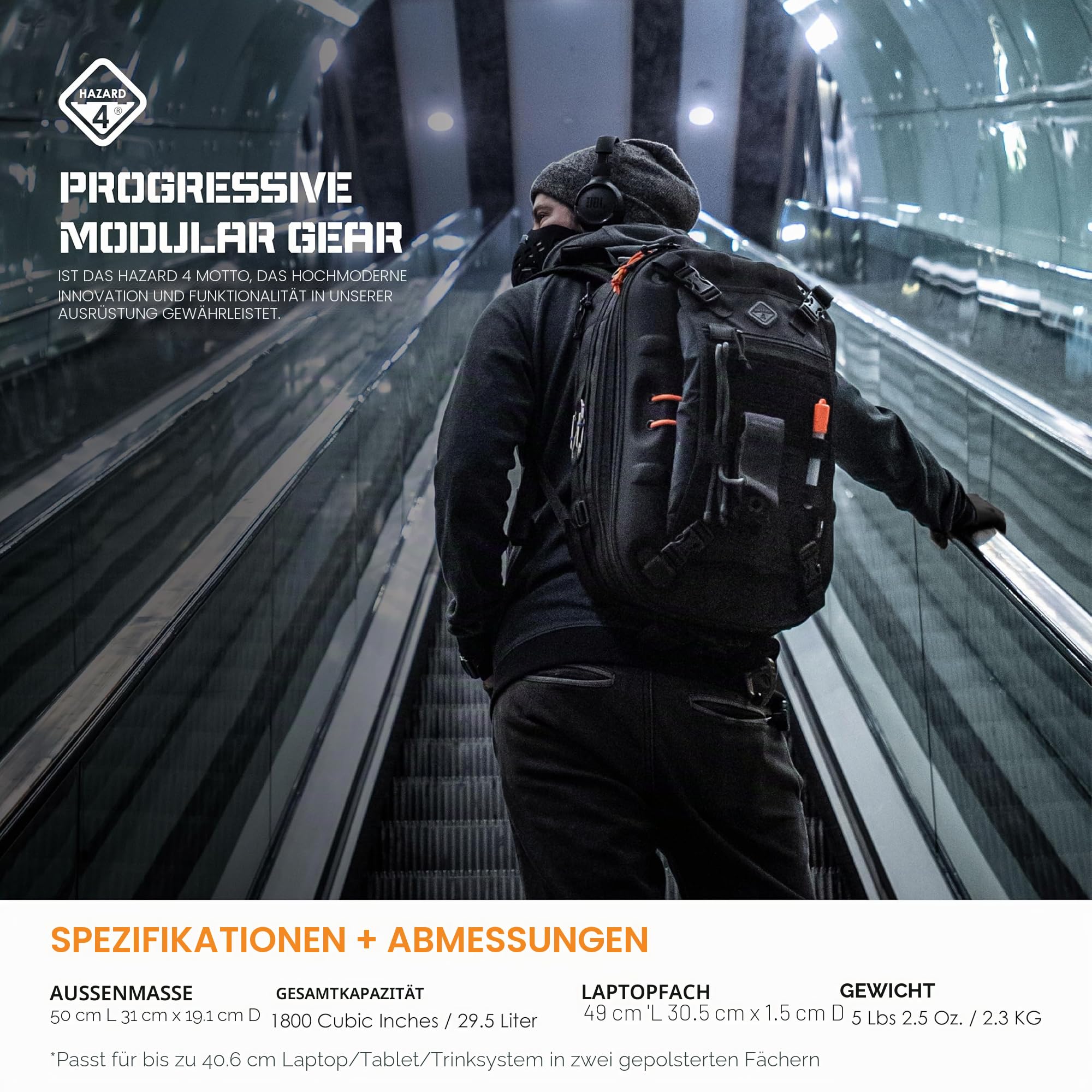 Hazard 4 Pillbox™ Grayman Taktischer Rucksack mit optischer Schale – Pack