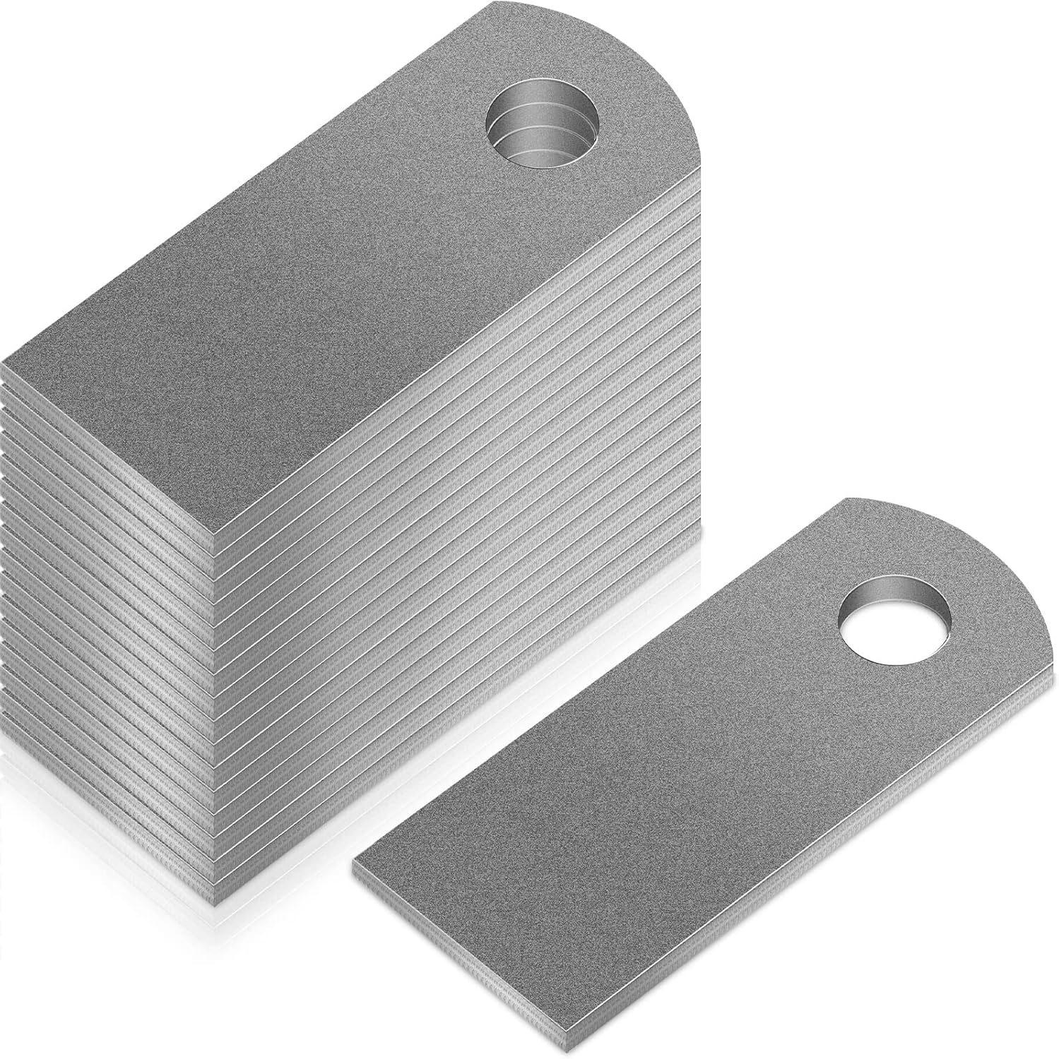 Hicarer 30 Pcs Steel Weld Tab Flat Tab Brackets 1" W, 23/8" H, 3/8" Hole, 1/8" Thickness, Steel