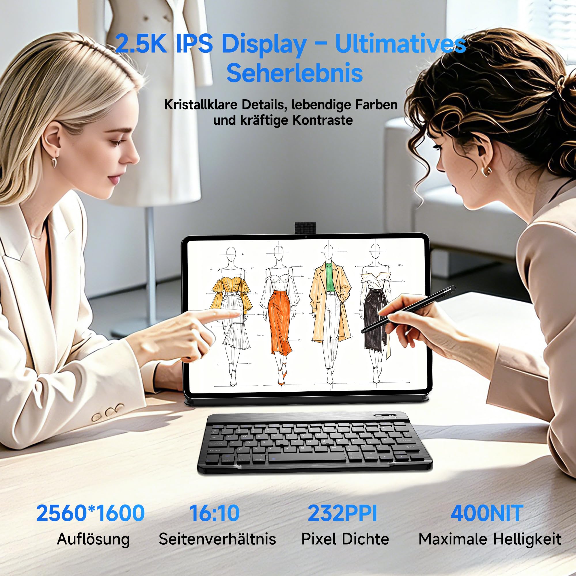 ALLDOCUBE 13'' Android 16 Tablet Mit Tastatur Und Schutzhülle, PC-Modus | Tablet Set, Unisoc T7300, 1600×2560, 16GB+128GB, 10000mAh, 4G LTE, GPS, 4 Lautsprecher, Gesichtserkennung