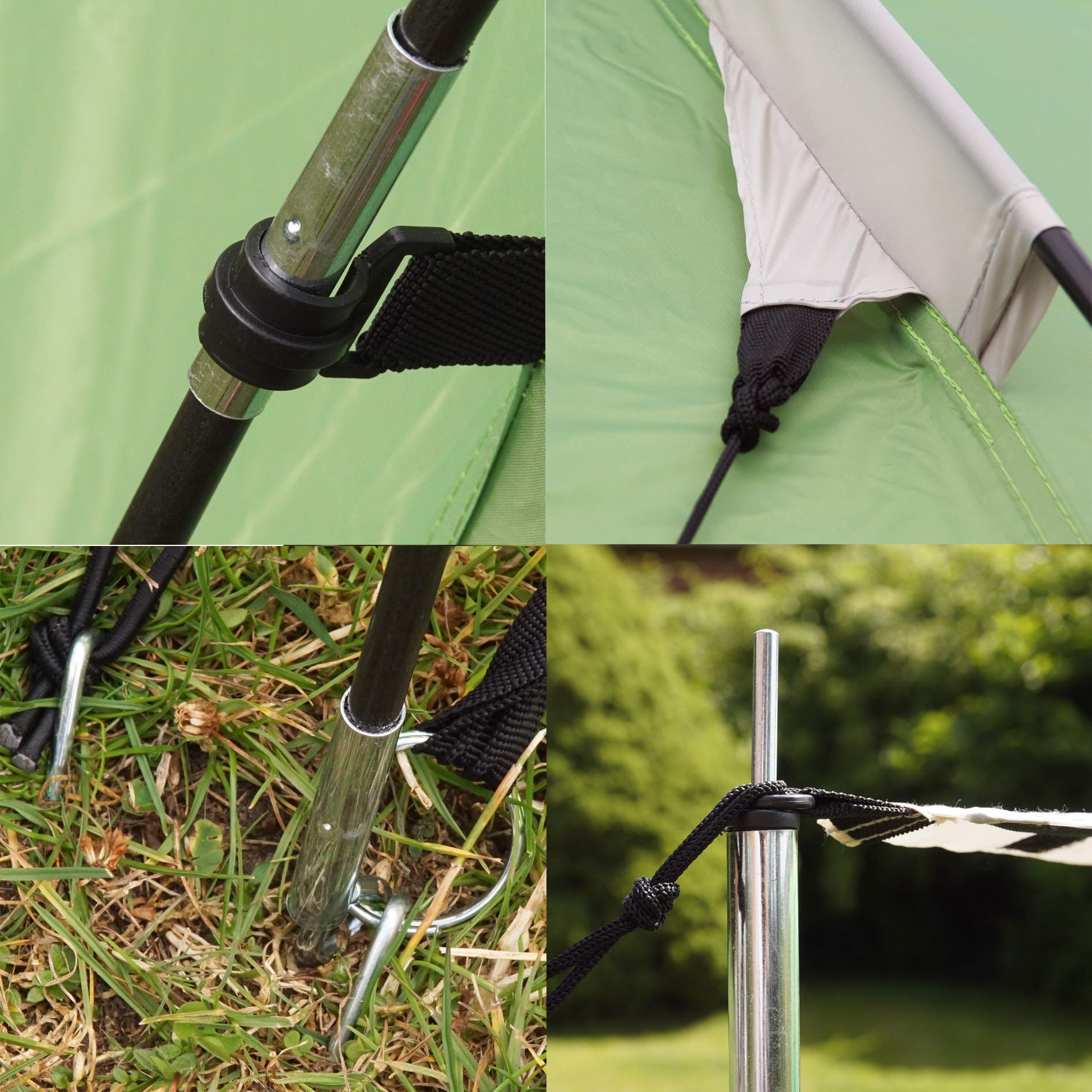 Trutzholm® Tunnelzelt 4 Personen Familienzelt Campingzelt 4-Mann Zelt 3000 mm Wassersäule grün
