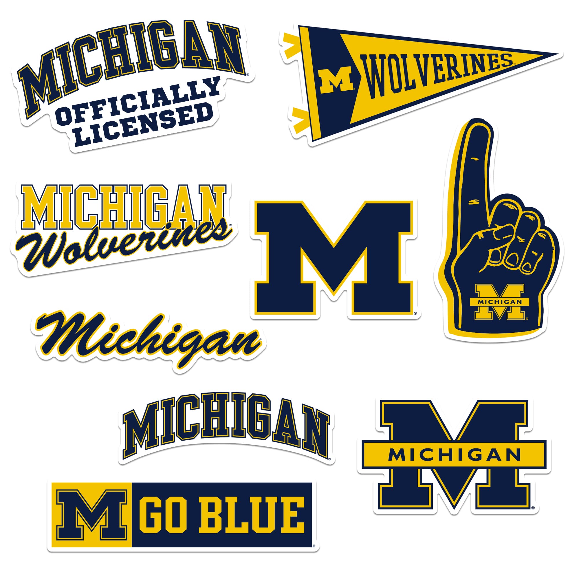 University of Michigan 8 Vinyl Stickers Waterproof Die-Cut Decals Laptop
