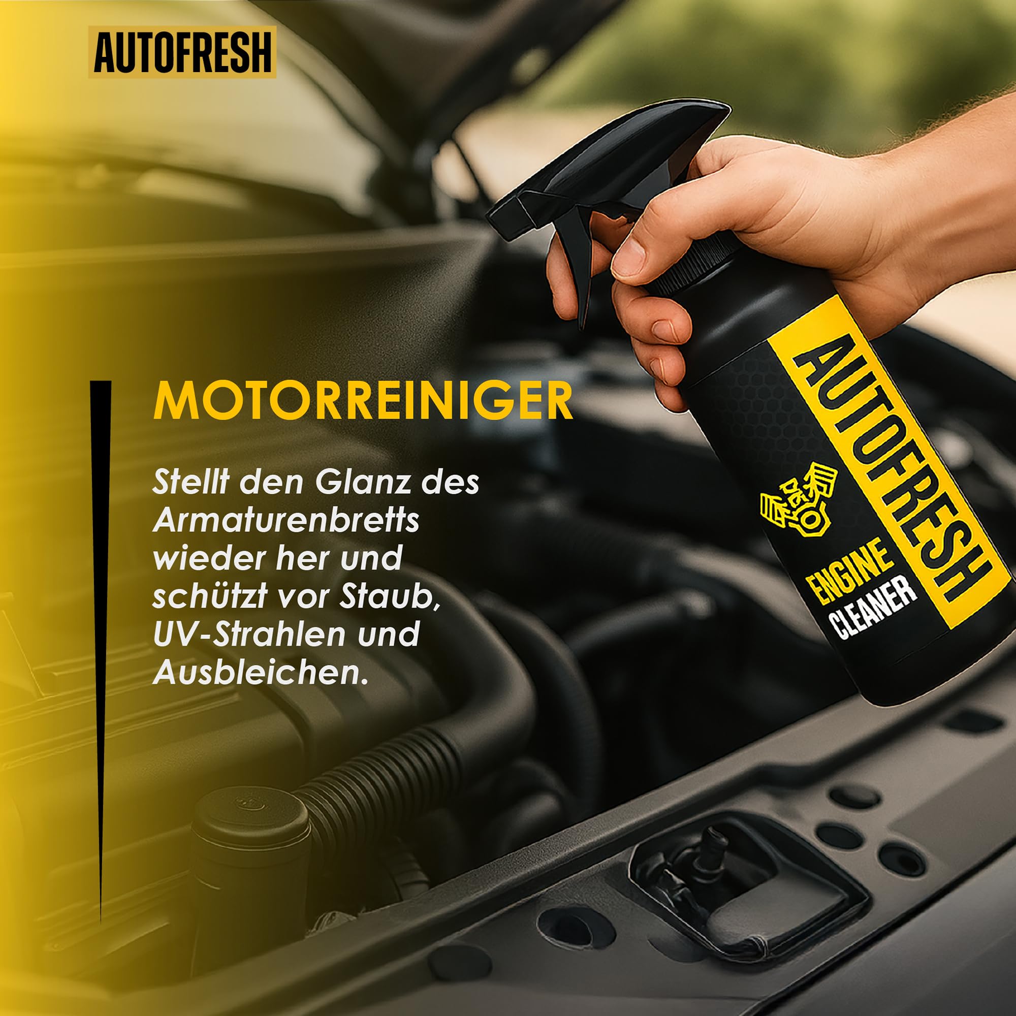 Autopflegeset 12-teilig - Auto Reinigungsset für Innen & Außen - Inkl. Autoshampoo, Felgenreiniger, Cockpitspray, Wachs, Innenraumreiniger, Schwamm & 10L Eimer - Großes Auto Putzset