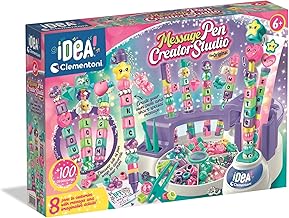Clementoni The Message Pens – Customise Colourful Pens with Beads, Stickers and Letters for Kids 6+