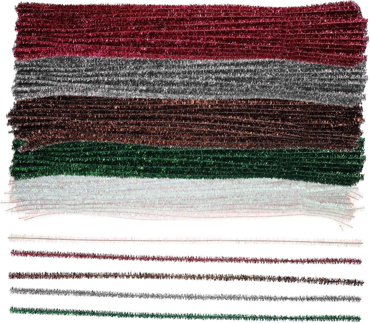 500pcs Glitter Pipe Cleaners Halloween Bendable Wire for Crafts