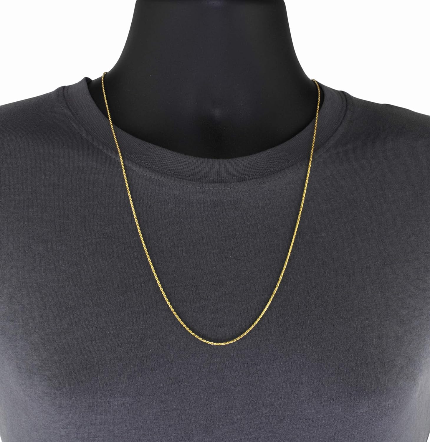 Nuragold 14k Real Yellow Gold 4mm Solid Rope Chain Diamond Cut Necklace (18"-30") Italian Jewelry for Men