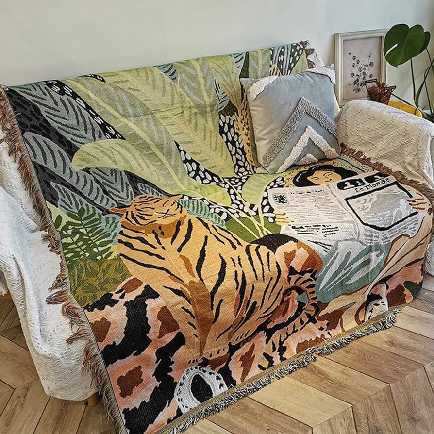 Amazon|ソファーカバー マルチカバー 虎柄 タイガー柄 少女柄 1-3人 Amazon|ソファーカバー マルチカバー 虎柄 タイガー柄 少女柄 1-3人