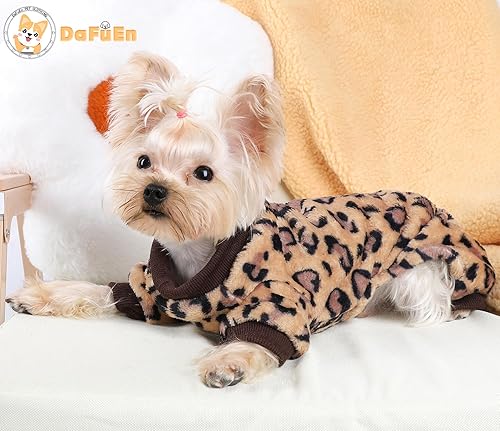 Miniatura 10 de Pijamas para perros pequeños, niñas y niños, pijamas de invierno para cachorros de clima frío, suéter de 4 patas, ropa para chihuahua, yorkie, traje