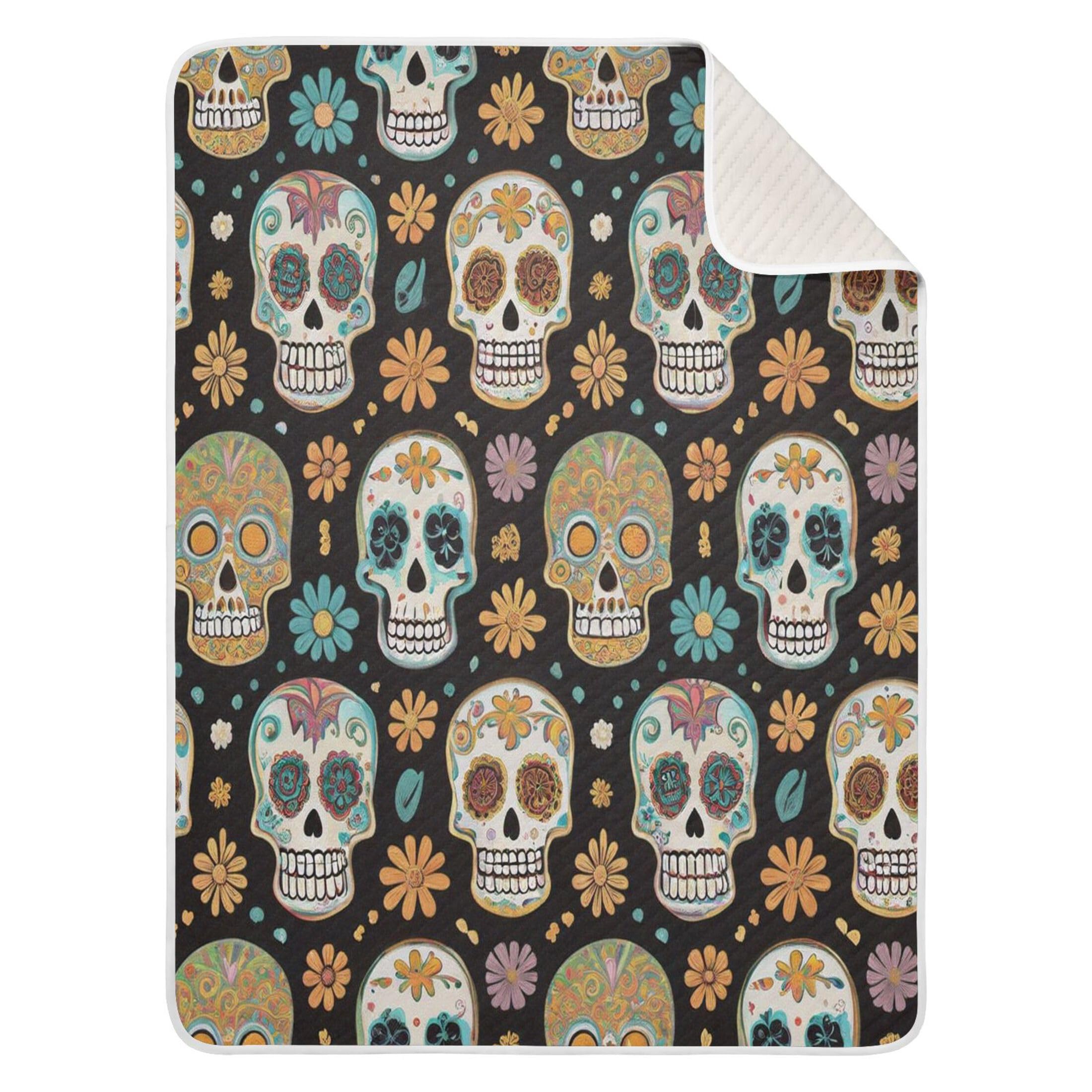 Burbuja Skulls Baby Blanket for Boys Girls, Nursery Soft Warm Swaddling Receiving Baby Blankets, 30x40 in Toddler Blanket