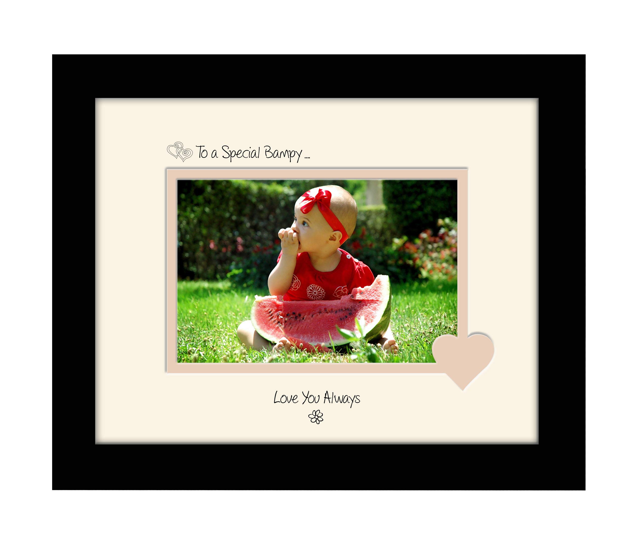 Photos In A Word Black Finish Frame Cream Mount Beige Inside Bampy Photo Frame Special Bampy Love You Always Double Mounted Quality Gift (Black Finish Frame Cream Mount Beige Inside)
