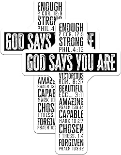 (2 Pack) Bible Verse Magnets - Inspirational Christian Quotes - Religious Faith Magnets - 5" On Longest Side - for Cars, Fridges, Toolboxes - Made in USA - MAG6048