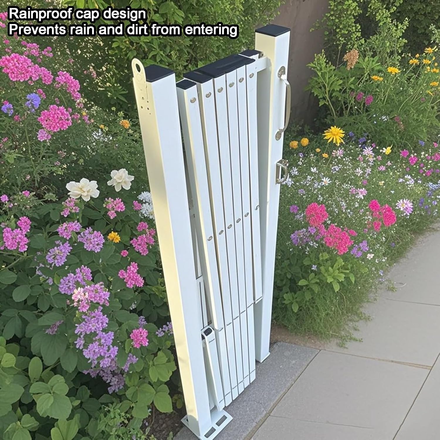 Adjustable le Metal BER with Wheels, Portable Folding Roadblock for Event Control, Ga Closure (59.1 x 98.4 inches) - Expandable Safe Fence