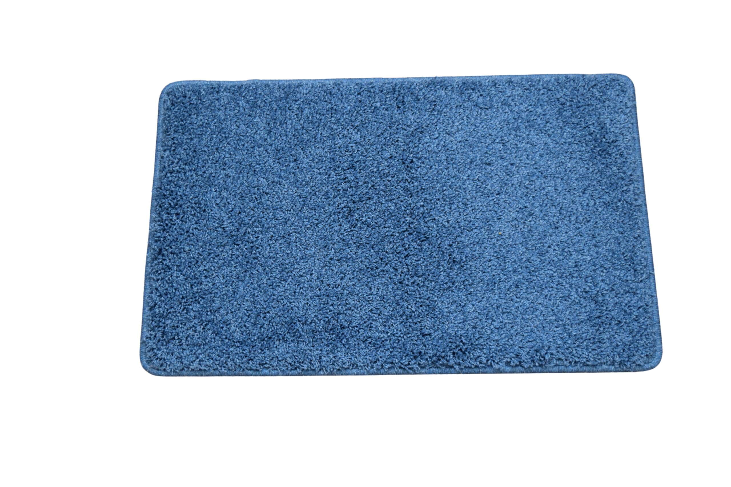 SrS Rugs® Non Slip Bath Mat - Super Soft Machine Washable Rug - Multiple Colours & Sizes (Denim Blue, 100cm x 160cm) — image 1