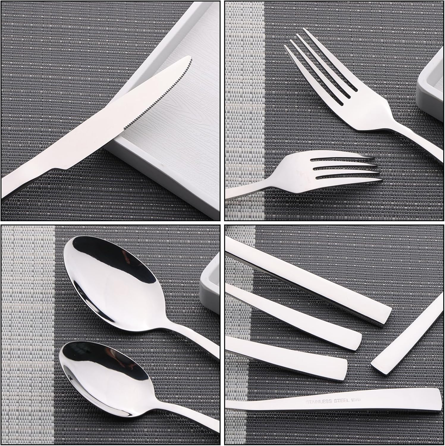 Kekow 80 Pieces Stainless steel Cutlery Set, Flatware Set Service for 16