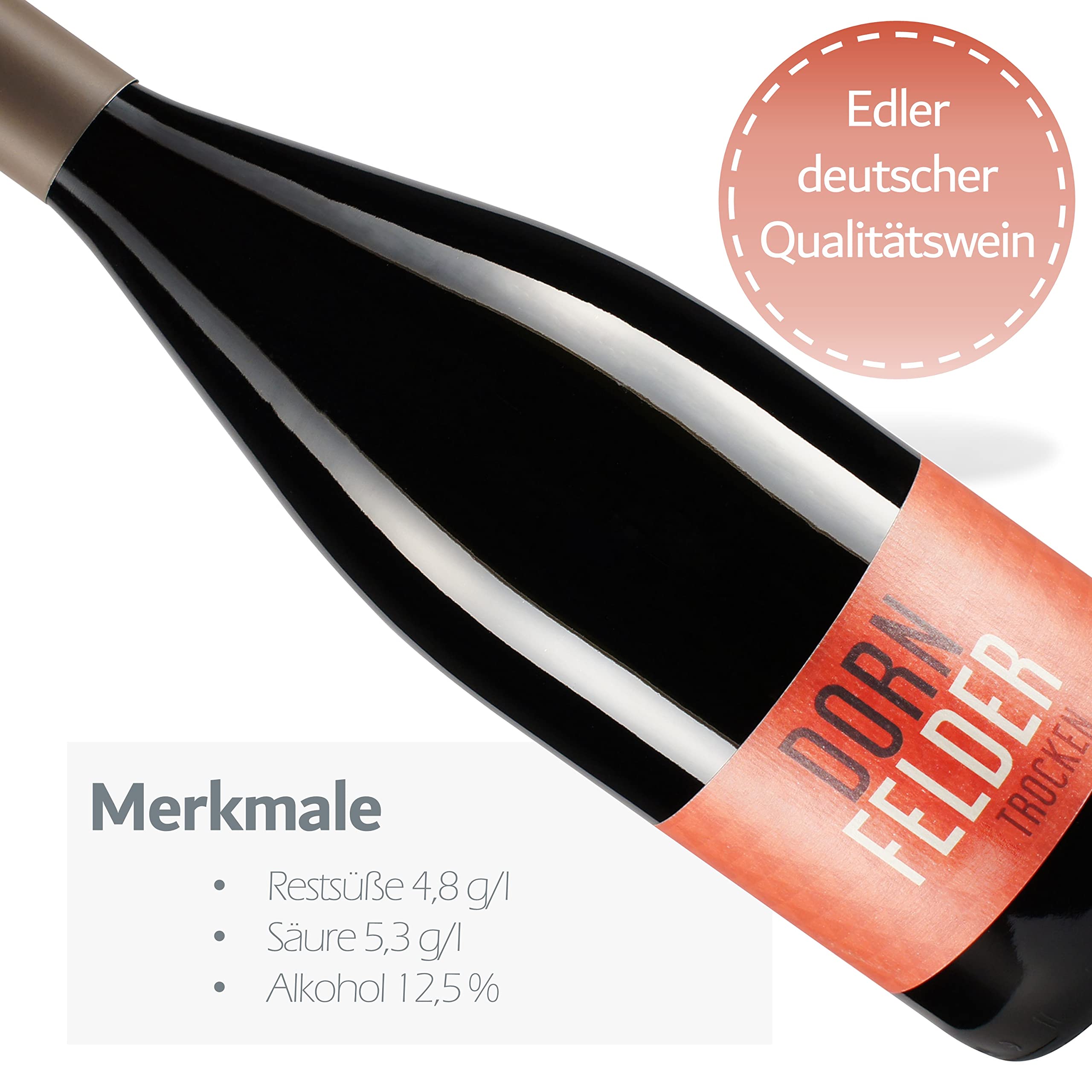 Nehrbaß - “Dornfelder 2024” - Rotwein trocken 6 x á 1 Liter - Qualitätswein - Vegan - Aus Deutschland (Rheinhessen) - mit Schraubverschluss