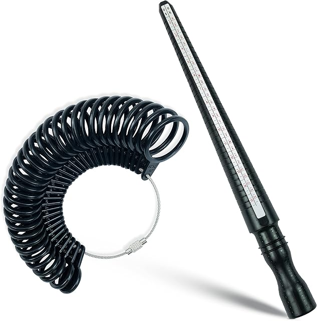 ADASH Ring Sizer UK, A-Z Ring Measurement Tool, with Ring Size Guide Chart for Women & Men, a Handy Ring Gauge UK Sizes