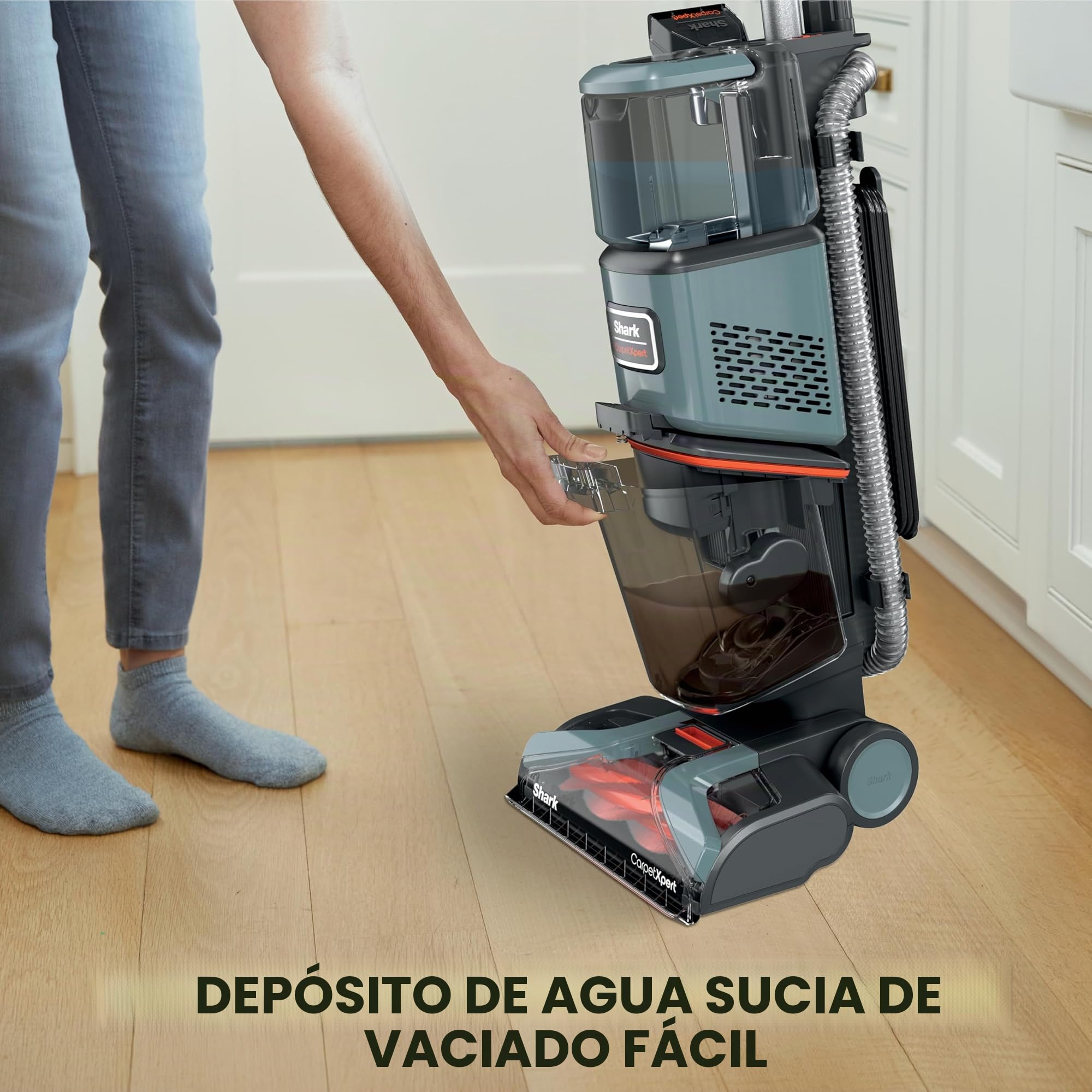 Shark CarpetXpert EX151 - Limpiador Vertical De Alfombras Y Alfombreras Para Mascotas, Limpieza Profunda, Eliminación De Suciedad Y Mugre, Champú De Alfombras, Magenta