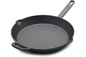 Greenpan x Bobby Flay 12” Cast Iron Pre-Seasoned Skillet for Glass Top Stove