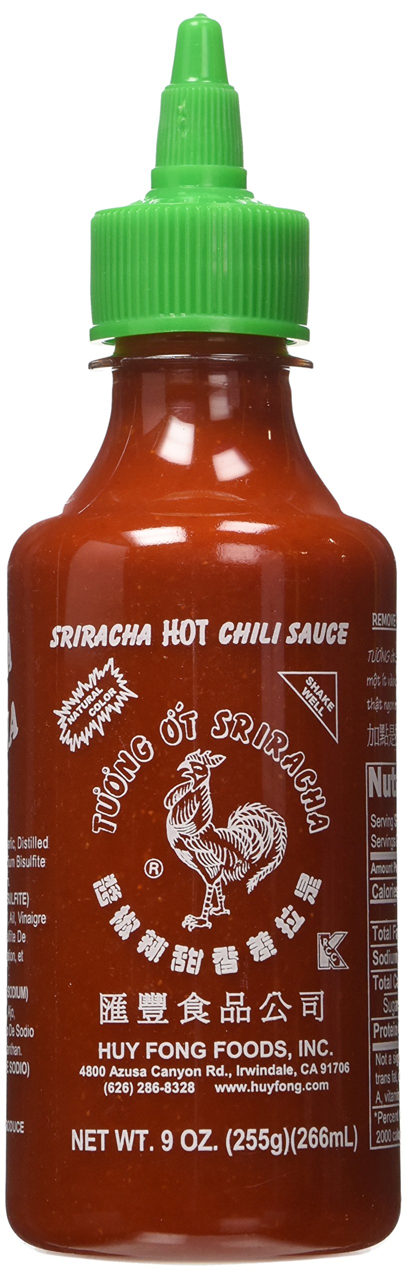 Huy FongSriracha Hot Chili Sauce, 9 Ounce Bottle(pack of 6)