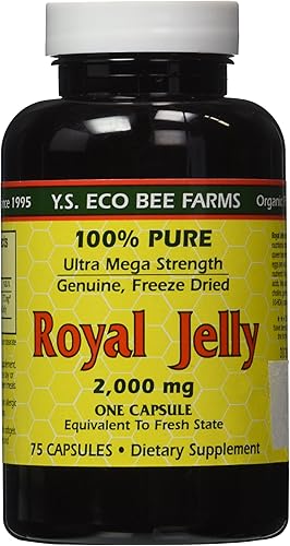 Jalea Real 0,07 oz, 75 cápsulas  YS Eco Bee Farms, 726635784787, 1, 1