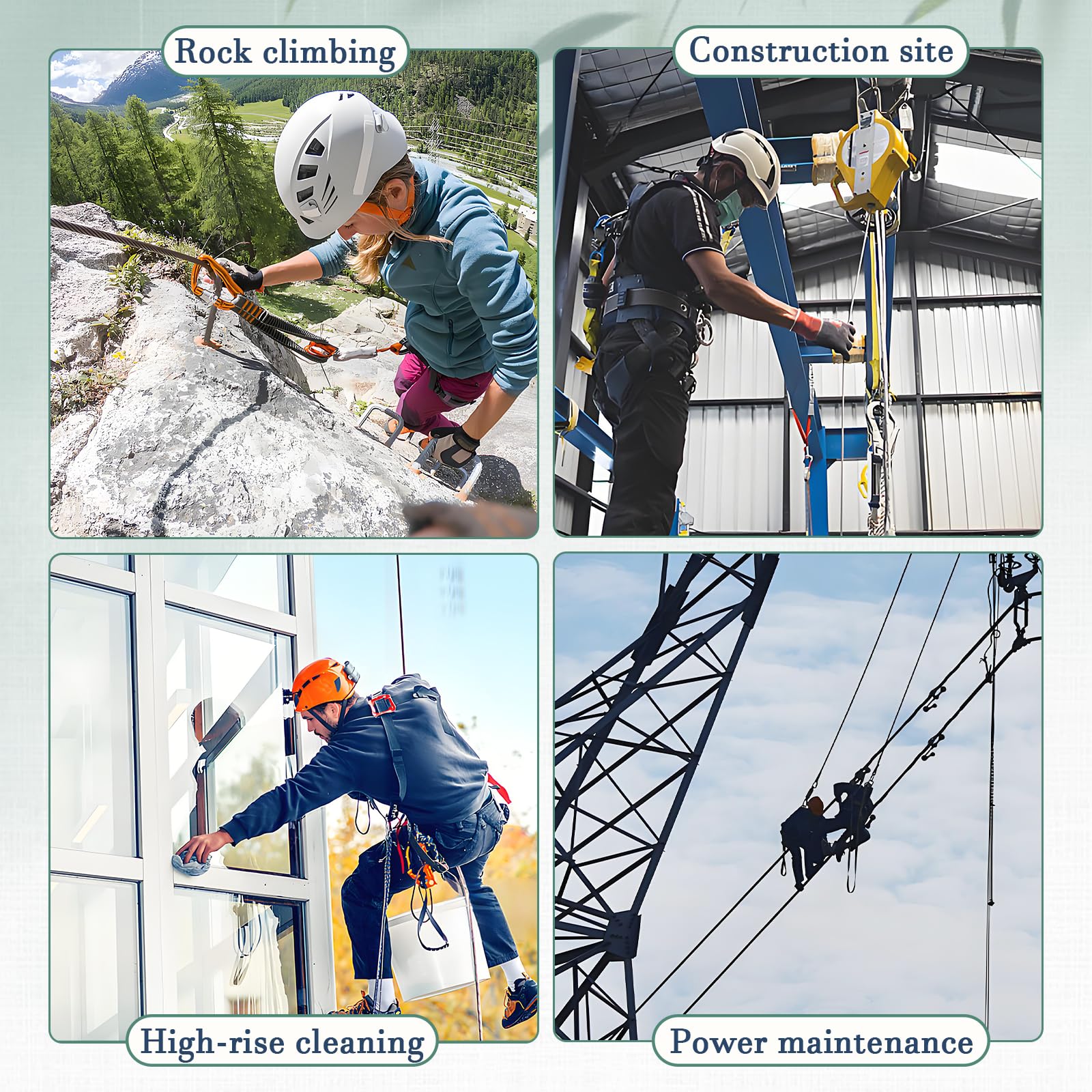 Dispositivo Anticaduta Retrattile Certificato 150kg, 10m(Giallo,10m) | Imbracatura di Sicurezza Anticaduta Tetto, Verde/Giallo Dispositivo Retrattile di Sicurezza Anticaduta Tetto/Lavoro Aereo