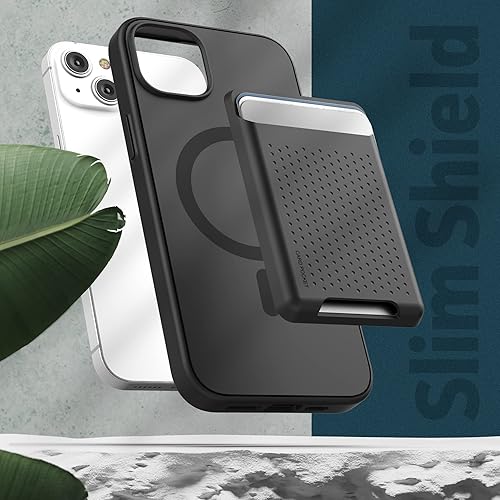Miniatura 3 de Encased Juego de funda 3 en 1 para iPhone 14 Plus con tarjetero y protector de pantalla (compatible con MagSafe), color negro