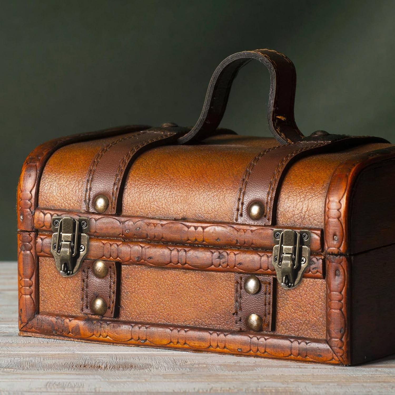 2-Pack Bronze Toggle Hasp Latches Hardware, Retro Bronze Style Toggle Latch for Wood Boxes Metal Duckbilled Hasp Latch Catch Antique Small Box Latches with Screws for Jewelry Box Chest Cabinet Crafts